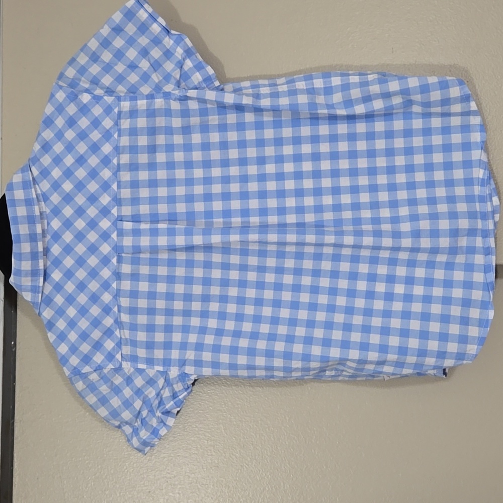 Tommy Bahama Boys Light Blue Checkered Shirt Size 7 - Picture 4 of 4